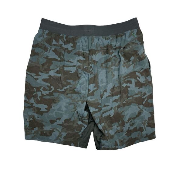 Lululemon THE 9” Shorts Mens L Gray Camo Gym Stretch Performance Pickleball - Picture 2 of 9